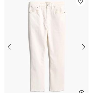 Made well high rise white crop skinny boyjean
